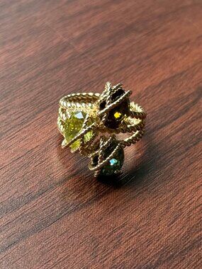 Charter Club Cubic Zirconia and Gold Tone Statement Ring